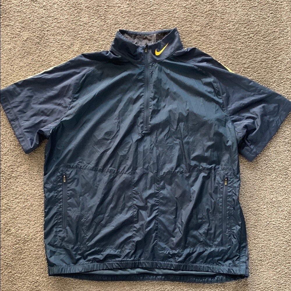 Nike Blue Windbreaker Jacket Athletic Style